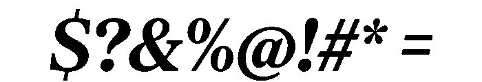 Serrif TRIAL CondensedBoldItalic Instance Font OTHER CHARS