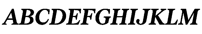 Serrif TRIAL CondensedBoldItalic Instance Font UPPERCASE