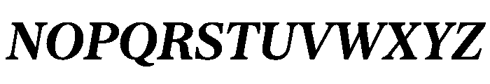 Serrif TRIAL CondensedBoldItalic Instance Font UPPERCASE
