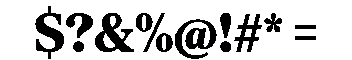 Serrif TRIAL CondensedHeavy Instance Font OTHER CHARS