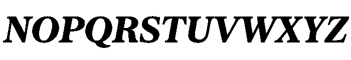 Serrif TRIAL CondensedHeavyItalic Instance Font UPPERCASE
