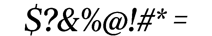 Serrif TRIAL CondensedMediumItalic Instance Font OTHER CHARS