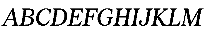 Serrif TRIAL CondensedMediumItalic Instance Font UPPERCASE
