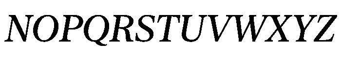 Serrif TRIAL CondensedMediumItalic Instance Font UPPERCASE