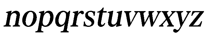 Serrif TRIAL CondensedMediumItalic Instance Font LOWERCASE