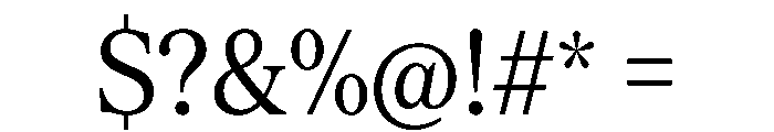 Serrif TRIAL CondensedRegular Instance Font OTHER CHARS