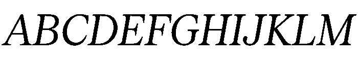 Serrif TRIAL CondensedRegularItalic Instance Font UPPERCASE