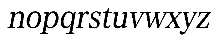 Serrif TRIAL CondensedRegularItalic Instance Font LOWERCASE