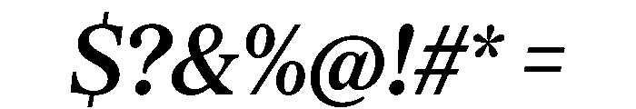 Serrif TRIAL CondensedSemiBoldItalic Instance Font OTHER CHARS