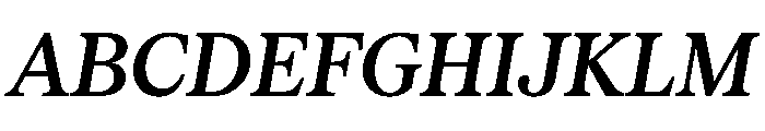 Serrif TRIAL CondensedSemiBoldItalic Instance Font UPPERCASE