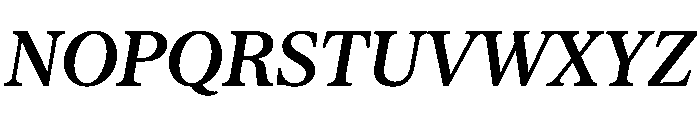 Serrif TRIAL CondensedSemiBoldItalic Instance Font UPPERCASE