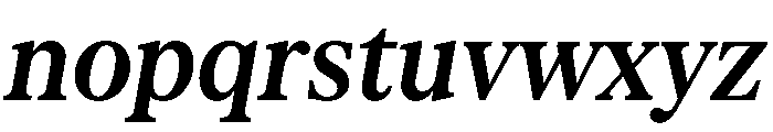 Serrif TRIAL CondensedSemiBoldItalic Instance Font LOWERCASE