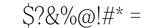 Serrif TRIAL CondensedThin Instance Font OTHER CHARS