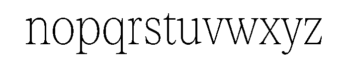 Serrif TRIAL CondensedThin Instance Font LOWERCASE