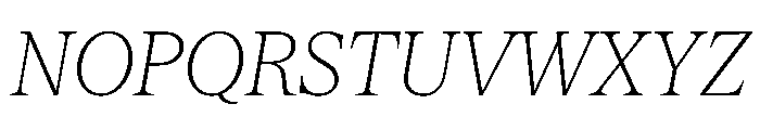 Serrif TRIAL CondensedThinItalic Instance Font UPPERCASE