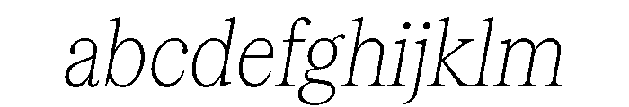 Serrif TRIAL CondensedThinItalic Instance FONT