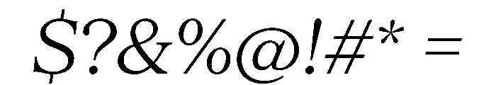 Serrif TRIAL LightItalic Instance Font OTHER CHARS