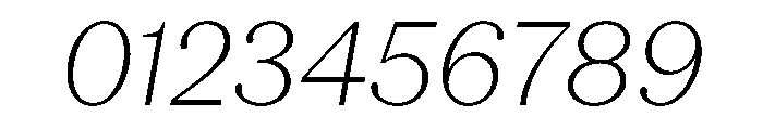 Serrif TRIAL ThinItalic Instance Font OTHER CHARS