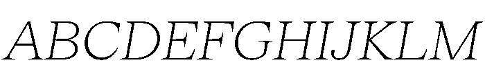 Serrif TRIAL ThinItalic Instance Font UPPERCASE