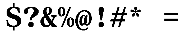 SerrifMono TRIAL Bold Instance Font OTHER CHARS