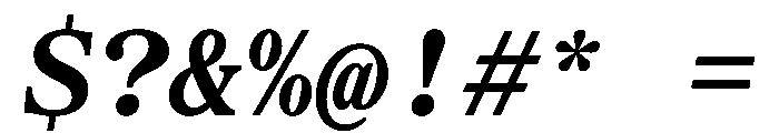 SerrifMono TRIAL BoldItalic Instance Font OTHER CHARS