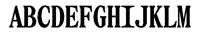 SerrifMono TRIAL CompressedBold Instance Font UPPERCASE