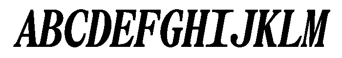 SerrifMono TRIAL CompressedBoldItalic Instance Font UPPERCASE
