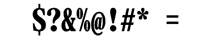 SerrifMono TRIAL CompressedHeavy Instance Font OTHER CHARS