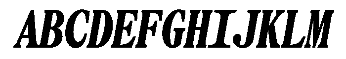 SerrifMono TRIAL CompressedHeavyItalic Instance Font UPPERCASE