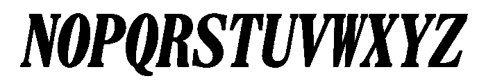 SerrifMono TRIAL CompressedHeavyItalic Instance Font UPPERCASE