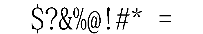SerrifMono TRIAL CompressedLight Instance Font OTHER CHARS