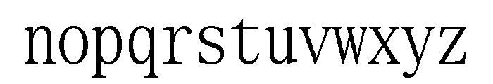 SerrifMono TRIAL CompressedLight Instance Font LOWERCASE