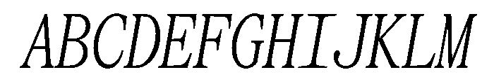 SerrifMono TRIAL CompressedLightItalic Instance Font UPPERCASE
