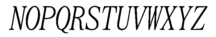 SerrifMono TRIAL CompressedLightItalic Instance Font UPPERCASE