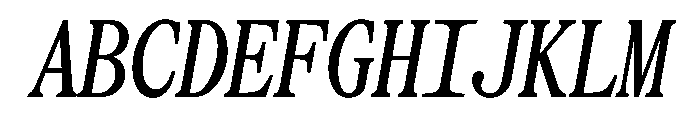 SerrifMono TRIAL CompressedMediumItalic Instance Font UPPERCASE