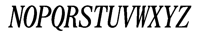 SerrifMono TRIAL CompressedMediumItalic Instance Font UPPERCASE