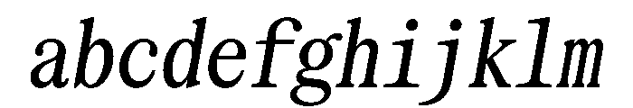 SerrifMono TRIAL CompressedMediumItalic Instance FONT