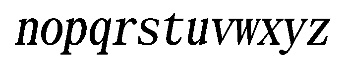 SerrifMono TRIAL CompressedMediumItalic Instance Font LOWERCASE
