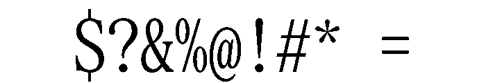 SerrifMono TRIAL CompressedRegular Instance Font OTHER CHARS