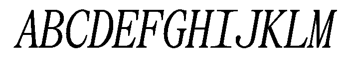 SerrifMono TRIAL CompressedRegularItalic Instance Font UPPERCASE