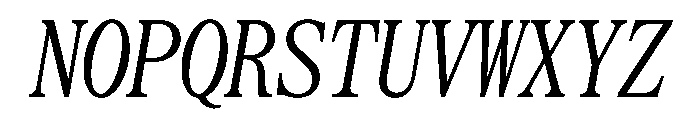 SerrifMono TRIAL CompressedRegularItalic Instance Font UPPERCASE