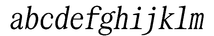 SerrifMono TRIAL CompressedRegularItalic Instance FONT