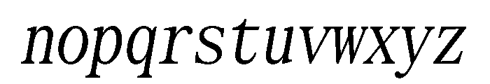 SerrifMono TRIAL CompressedRegularItalic Instance Font LOWERCASE