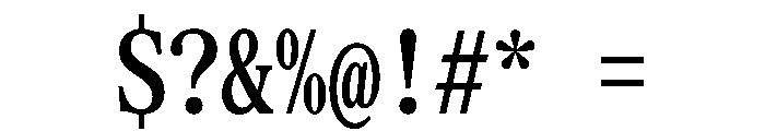 SerrifMono TRIAL CompressedSemiBold Instance Font OTHER CHARS