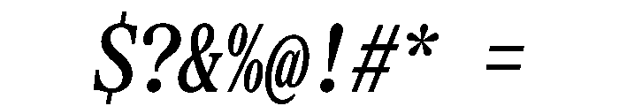 SerrifMono TRIAL CompressedSemiBoldItalic Instance Font OTHER CHARS