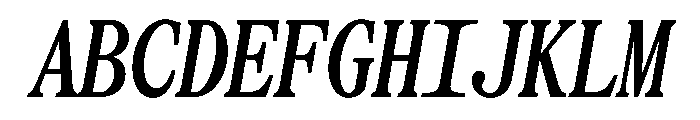 SerrifMono TRIAL CompressedSemiBoldItalic Instance Font UPPERCASE