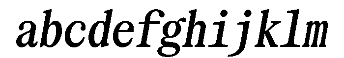 SerrifMono TRIAL CompressedSemiBoldItalic Instance FONT
