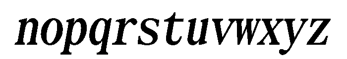 SerrifMono TRIAL CompressedSemiBoldItalic Instance Font LOWERCASE