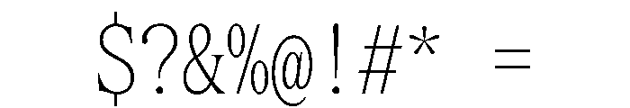 SerrifMono TRIAL CompressedThin Instance Font OTHER CHARS
