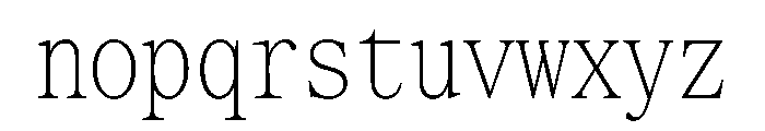 SerrifMono TRIAL CompressedThin Instance Font LOWERCASE